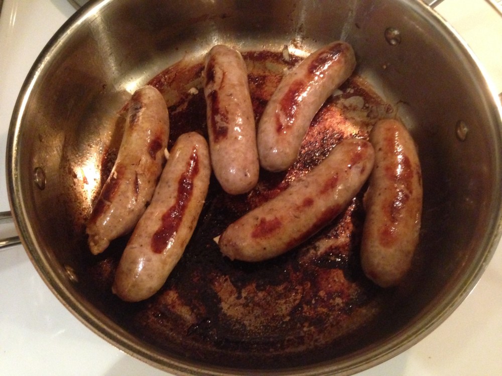 Browned sausage